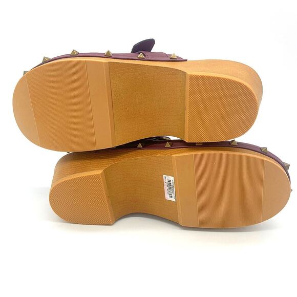 Torrid Burgundy Studded Mini Clog Women's Shoes Size 9 Wide Width - Picture 4 of 9